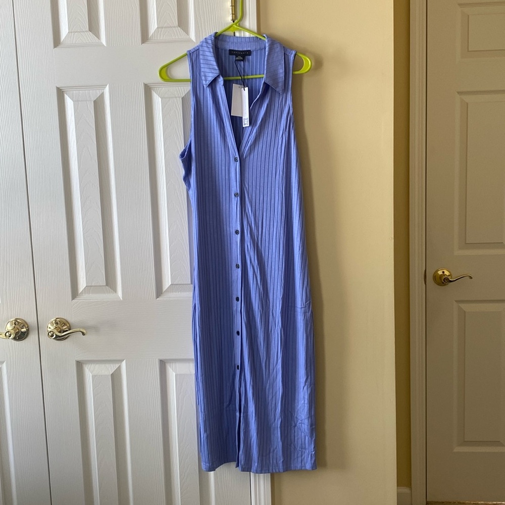 Sanctuary blue collar and button down dress